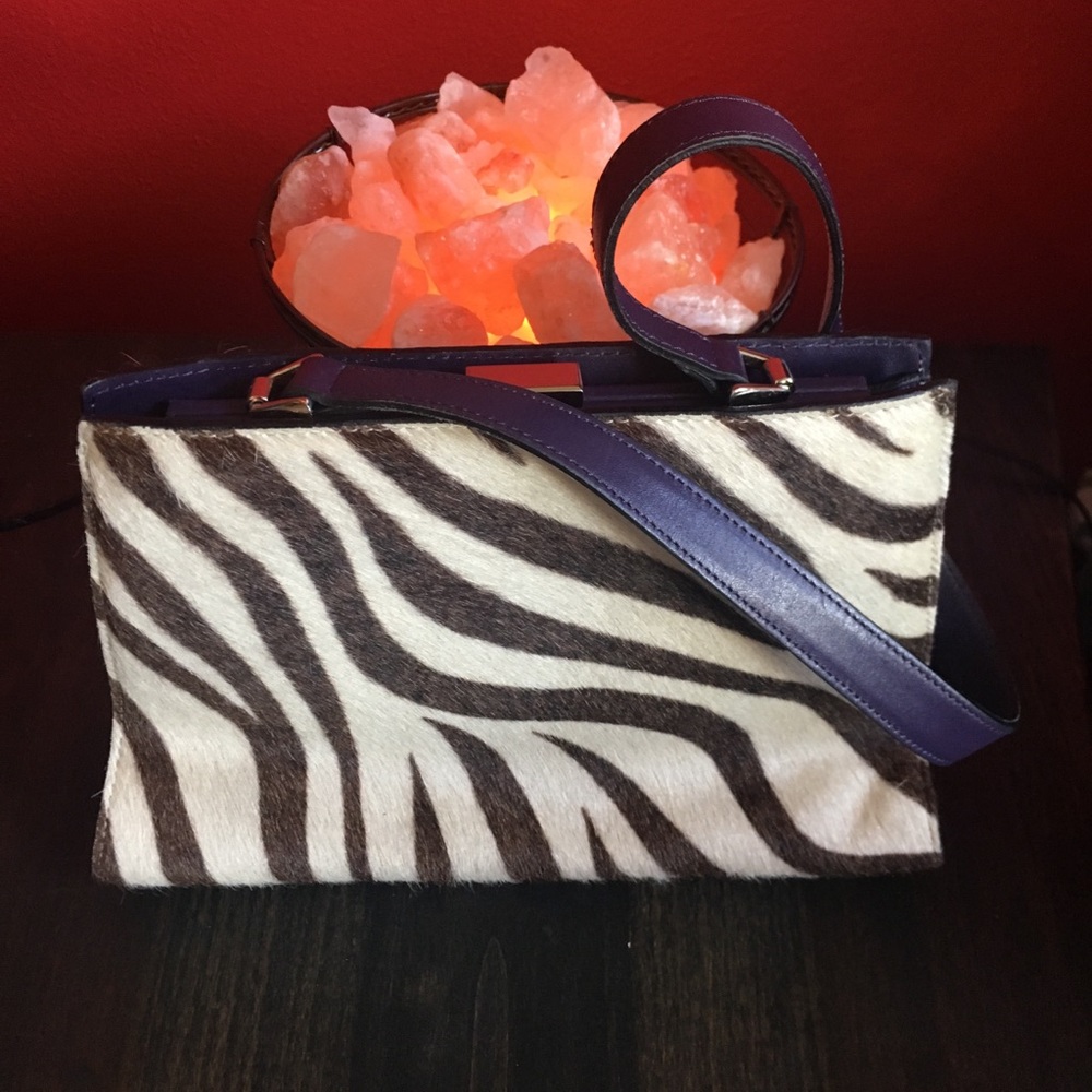 Adrienne Vittadini Stencil zebra shoulder bag
